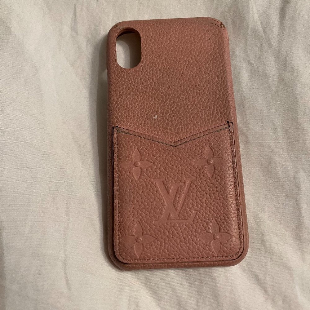 LV Louis Vuitton Light Dusty Pink iPone Case Authentic X/Xs